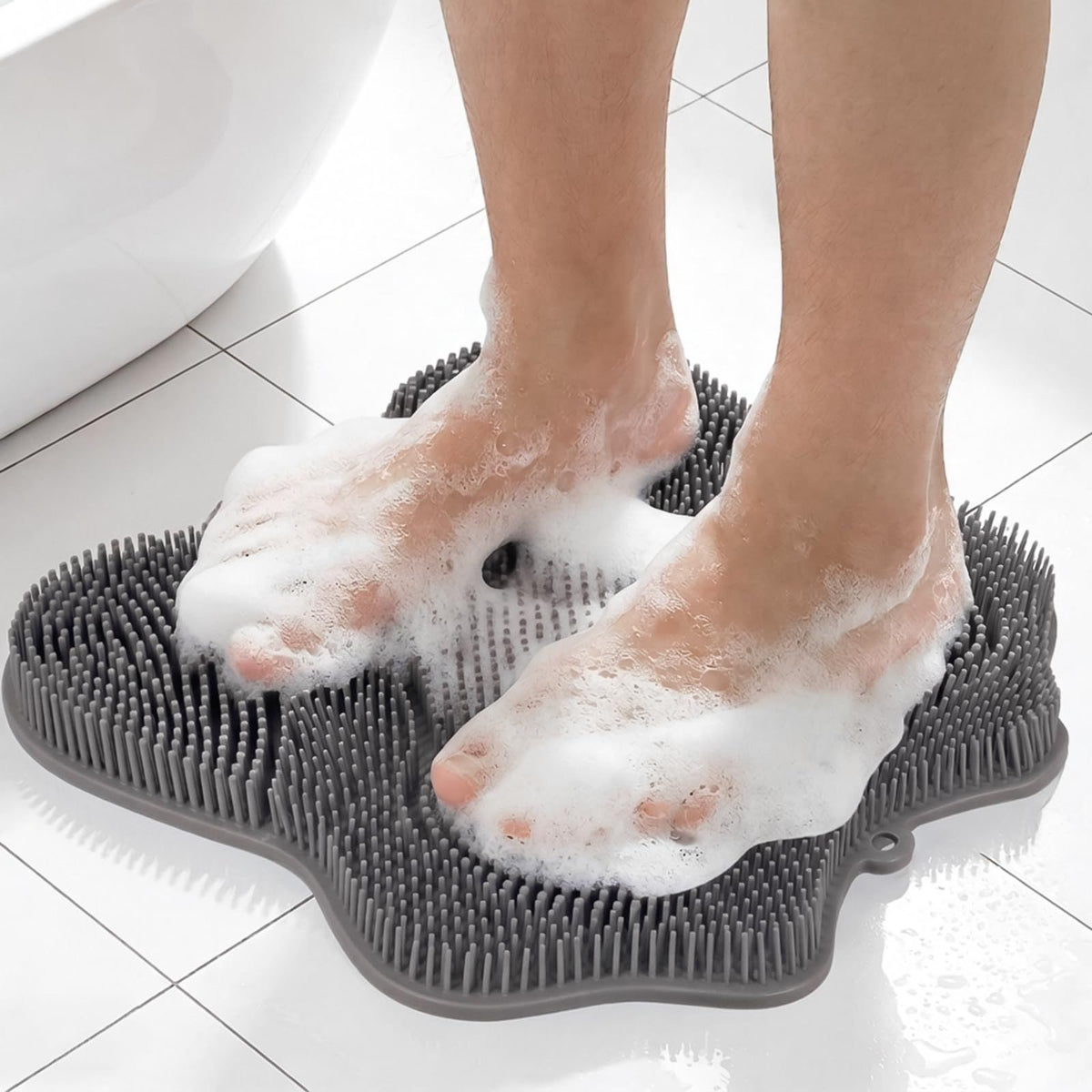Ergonomic Silicone Shower Foot Scrubber Mat