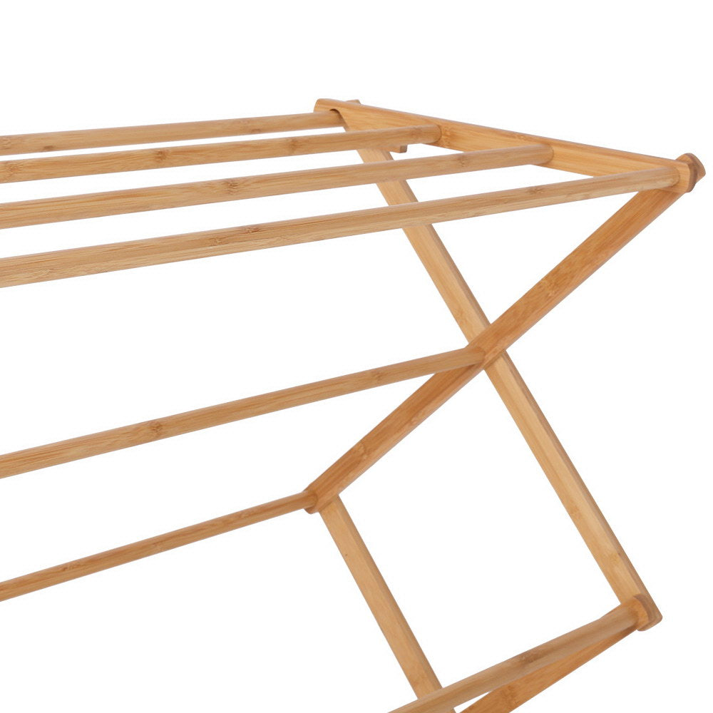 Artiss Foldable Bamboo Clothes Airer, 11 Bars