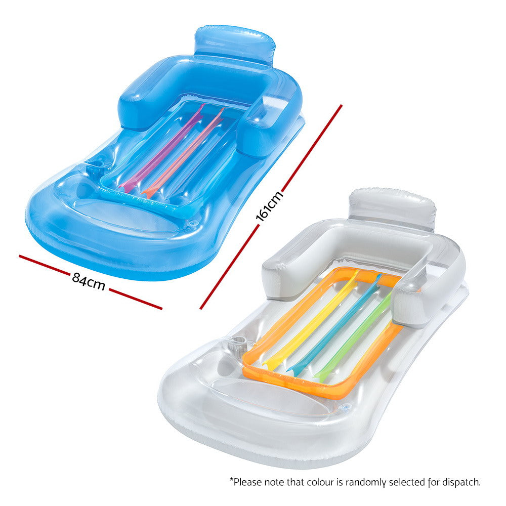 Bestway Inflatable Pool Lounge with Cup Holders - 161 x 84cm