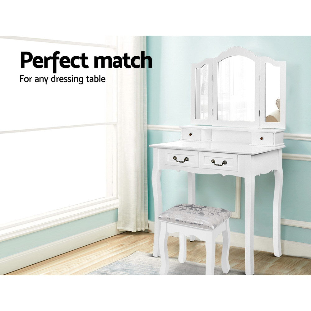Artiss White Dressing Table Stool