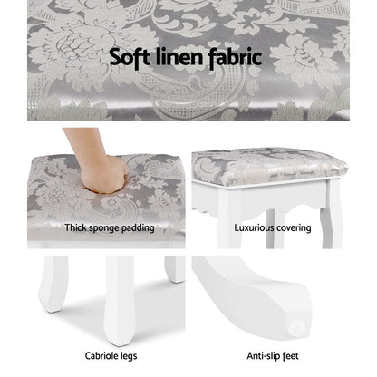 Artiss White Dressing Table Stool