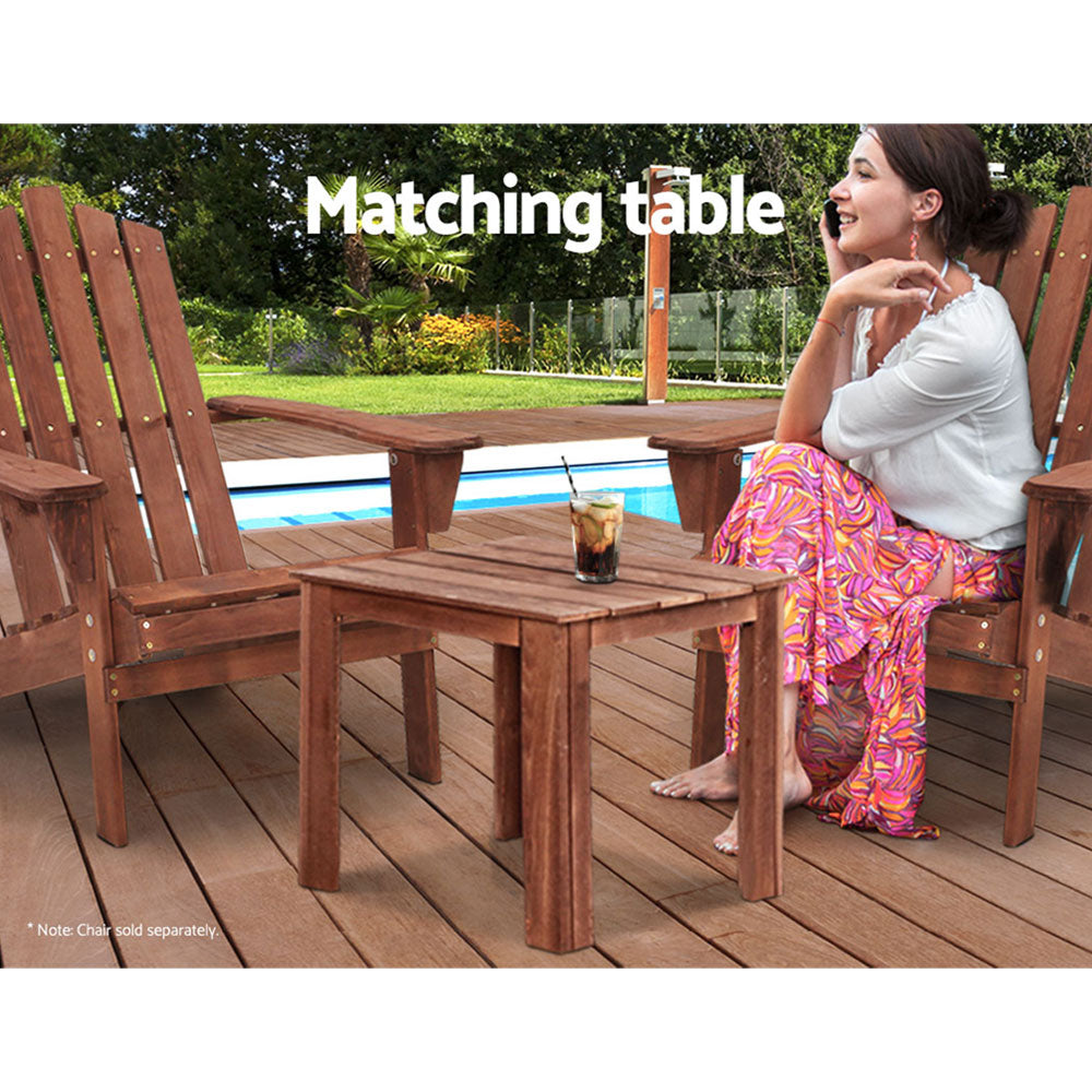Gardeon Fir Wood Outdoor Side Table