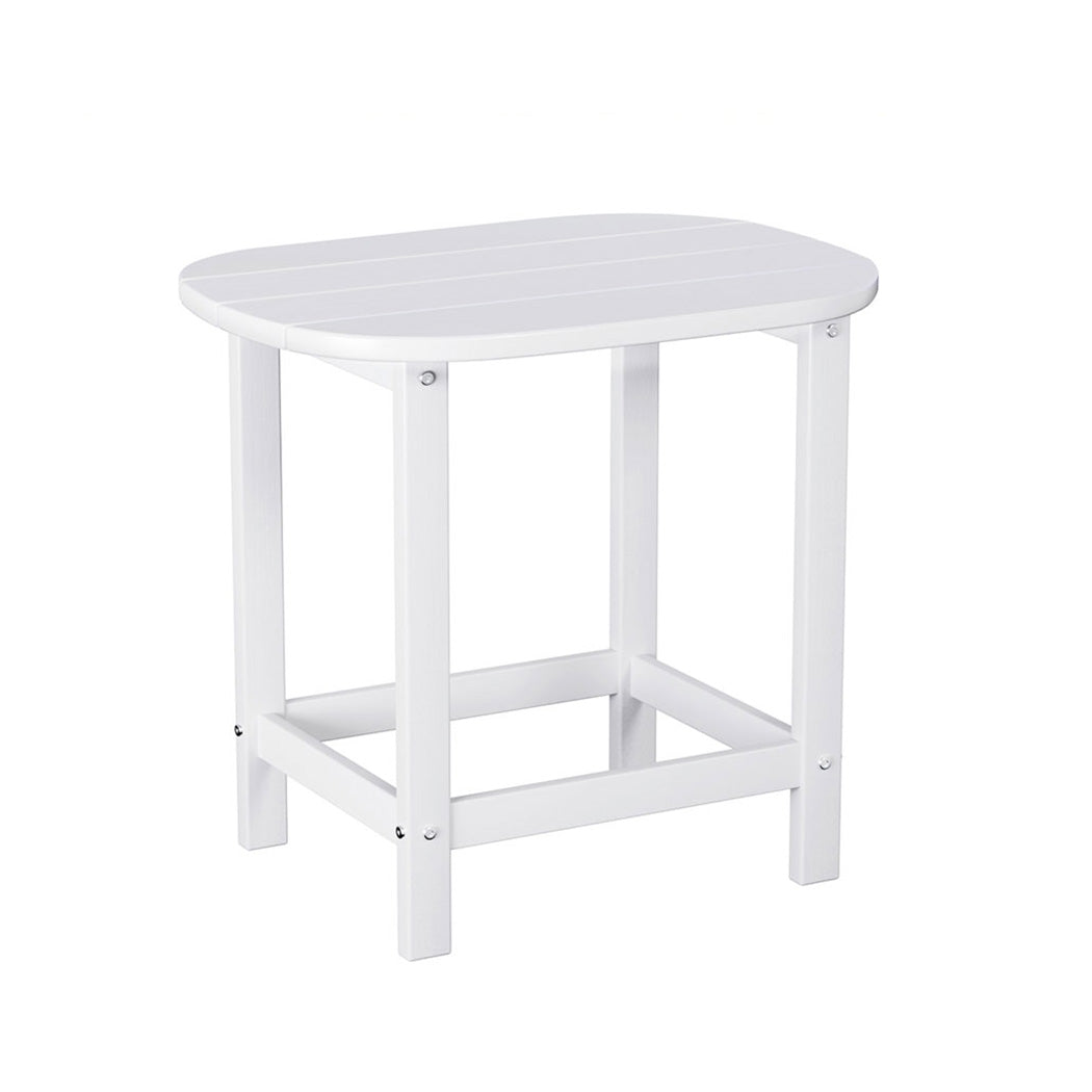 Gardeon White HDPE Outdoor Side Table