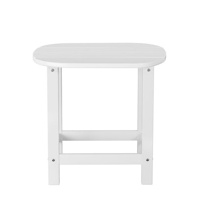 Gardeon White HDPE Outdoor Side Table