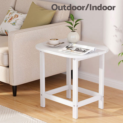 Gardeon White HDPE Outdoor Side Table
