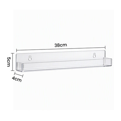 Artiss Premium Clear Acrylic Floating Display Shelves with Front Lip (6-Pack)