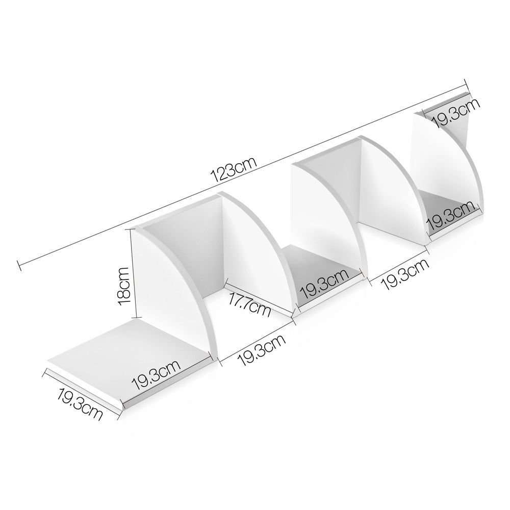 Artiss 5-Tier White Floating Corner Shelf