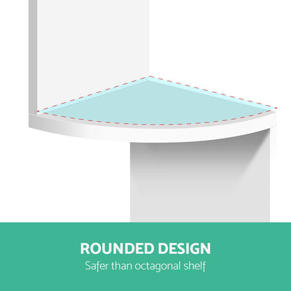 Artiss 5-Tier White Floating Corner Shelf