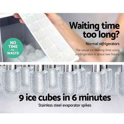 Devanti 12kg Ice Maker Machine Red