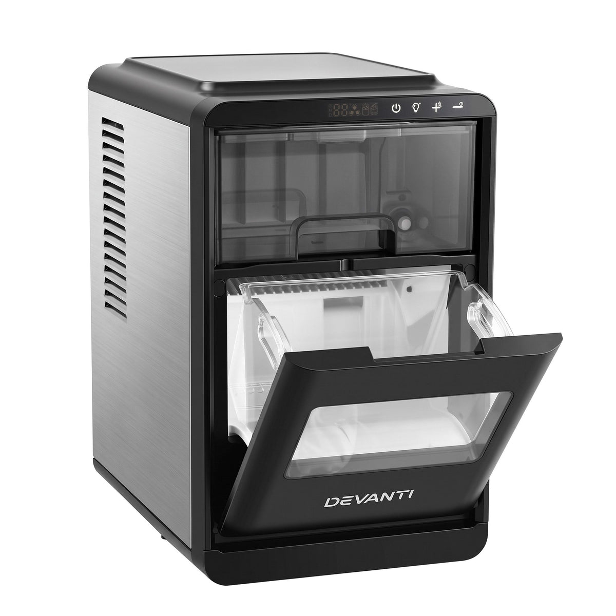 Devanti Ice Maker Crescent Ice 16pcs Countertop Machine 12KG/24H for Home