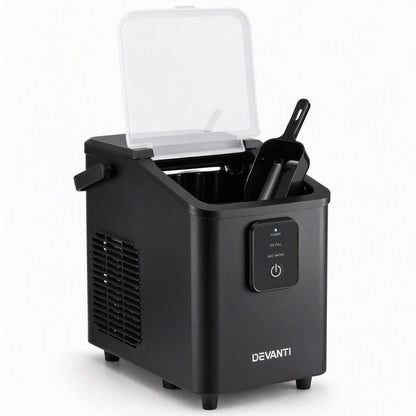 Devanti Ice Maker 11-12kg Portable Bullet Cube Machine Black