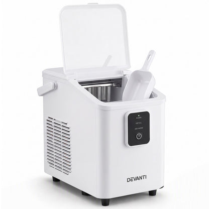 Devanti Ice Maker 11-12kg Portable Bullet Cube Machine White