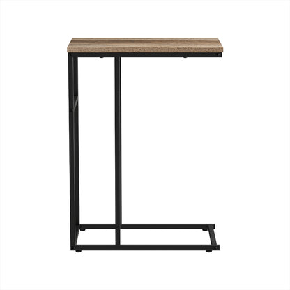 Artiss Anika Walnut C-Shaped Side Table
