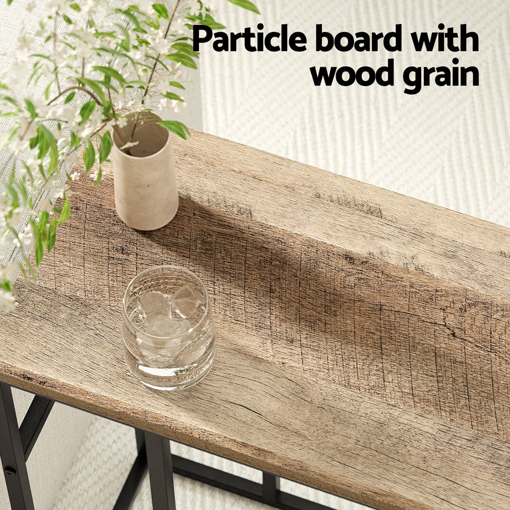 Artiss Anika Walnut C-Shaped Side Table