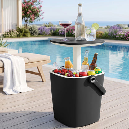 Gardeon 2-in-1 Outdoor Bar Table & 15L Portable Ice Bucket Cooler Caddy