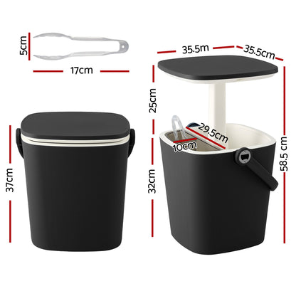 Gardeon 2-in-1 Outdoor Bar Table & 15L Portable Ice Bucket Cooler Caddy