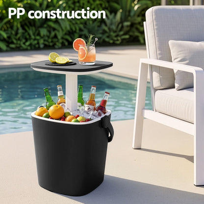 Gardeon 2-in-1 Outdoor Bar Table & 15L Portable Ice Bucket Cooler Caddy