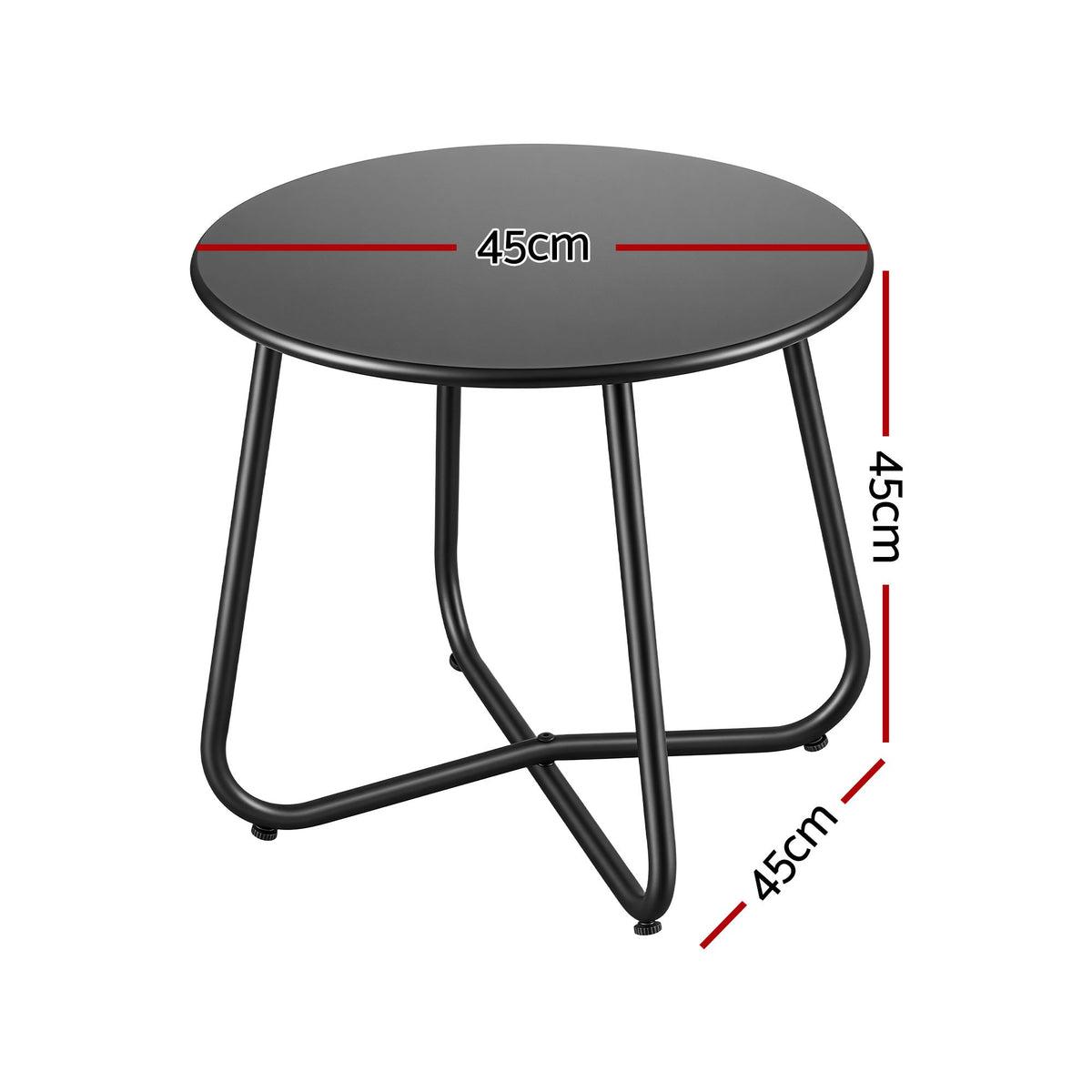 Gardeon Outdoor Side Table - Heavy-Duty Steel Frame Accent Table for Patio & Balcony