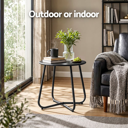 Gardeon Outdoor Side Table - Heavy-Duty Steel Frame Accent Table for Patio & Balcony
