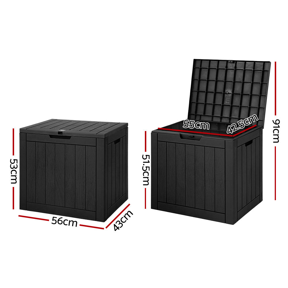 Gardeon 118L Outdoor Storage Box with Bench