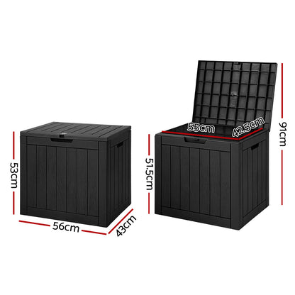 Gardeon 118L Outdoor Storage Box with Bench