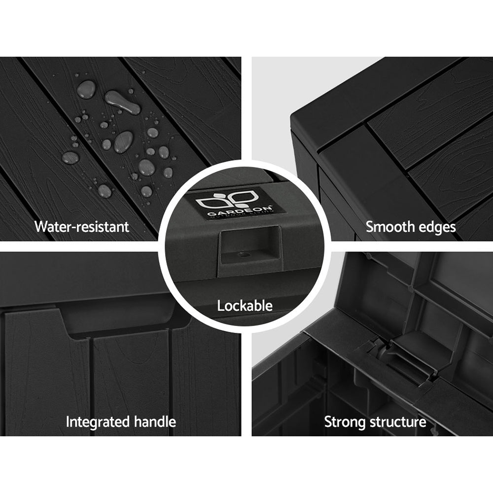 Gardeon 118L Outdoor Storage Box with Bench