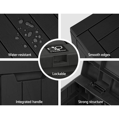 Gardeon 118L Outdoor Storage Box with Bench