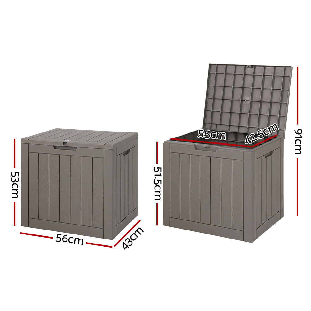 Gardeon 118L Outdoor Storage Box with Bench
