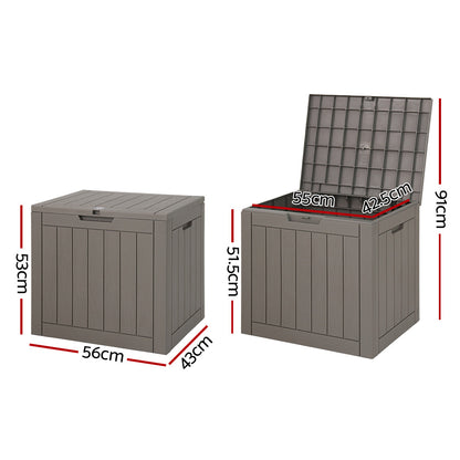 Gardeon 118L Outdoor Storage Box with Bench