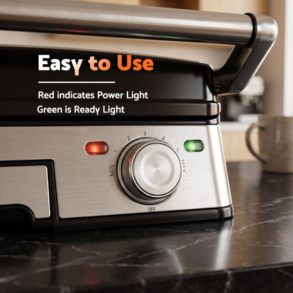 Devanti 2000W 3-in-1 4-Slice Panini Press & Grill