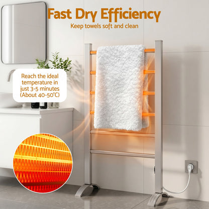 Devanti 6-Bar Freestanding Heated Towel Rail