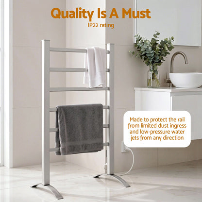Devanti 6-Bar Freestanding Heated Towel Rail