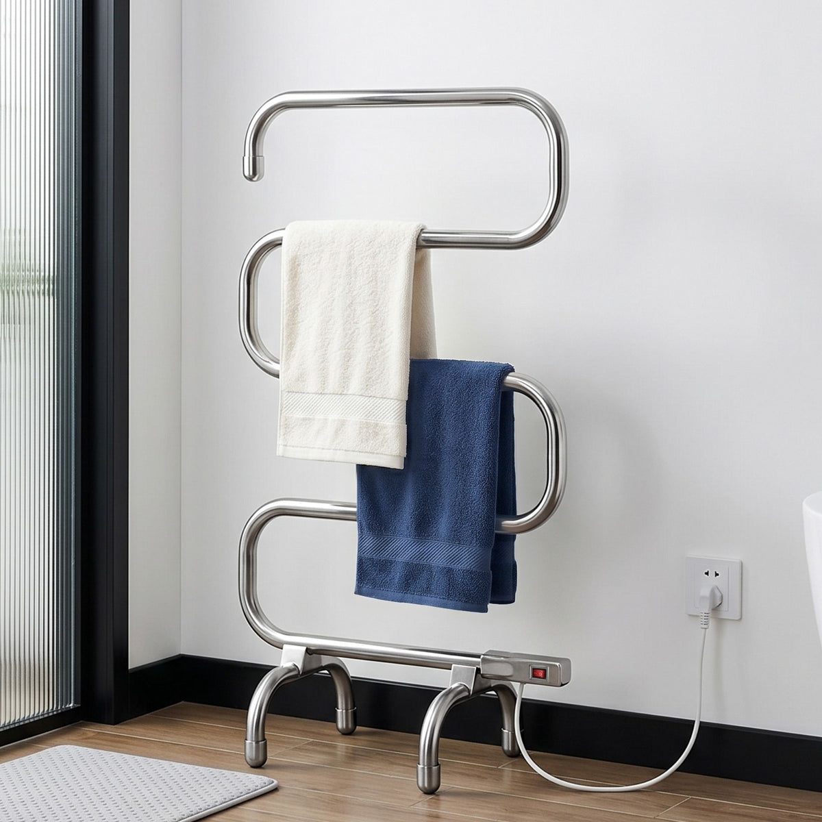 Devanti 5-Bar Freestanding Heated Towel Rail
