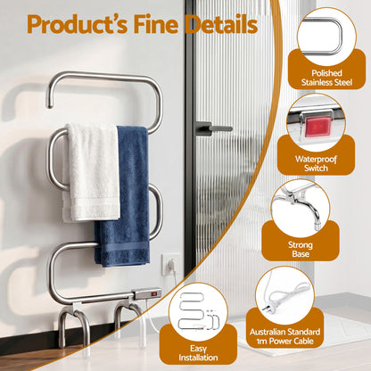 Devanti 5-Bar Freestanding Heated Towel Rail