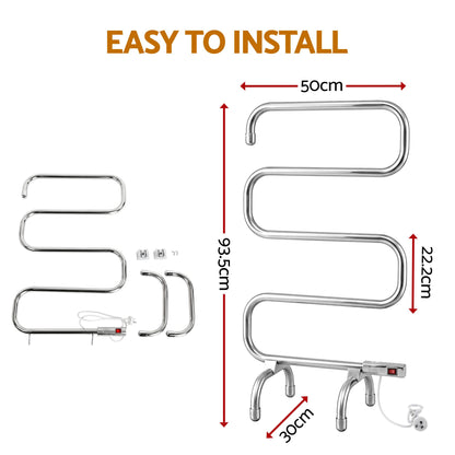 Devanti 5-Bar Freestanding Heated Towel Rail