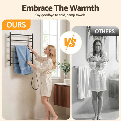 Devanti 5-Bar Wall-Mounted Heated Towel Rail