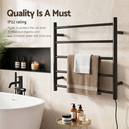 Devanti 5-Bar Wall-Mounted Heated Towel Rail