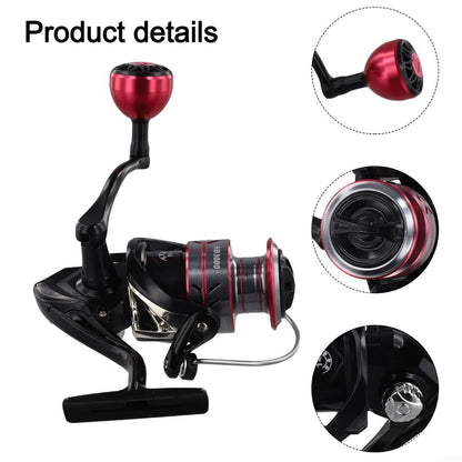 HB Fishing Reel - Sizes 1000–7000, Black