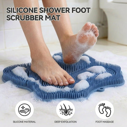 Ergonomic Silicone Shower Foot Scrubber Mat