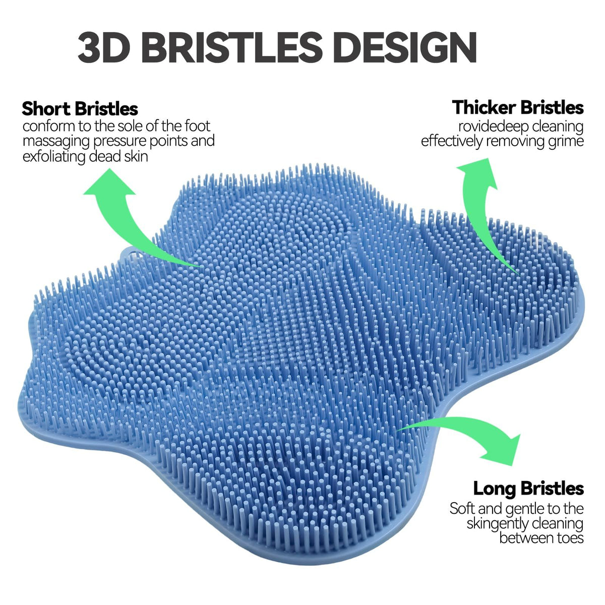 Ergonomic Silicone Shower Foot Scrubber Mat