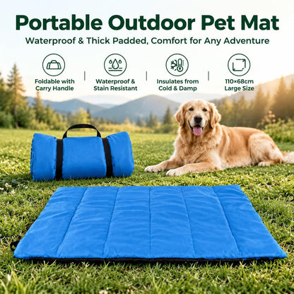 Foldable Waterproof Dog Travel Mat, 110 × 68 cm