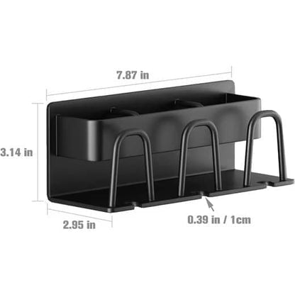 Wall-Mounted Aluminum Electric Toothbrush Holder & Vanity Organizer