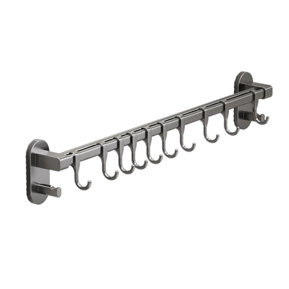 Matte Black No-Drill Wall Mounted Kitchen Utensil & Pan Rack