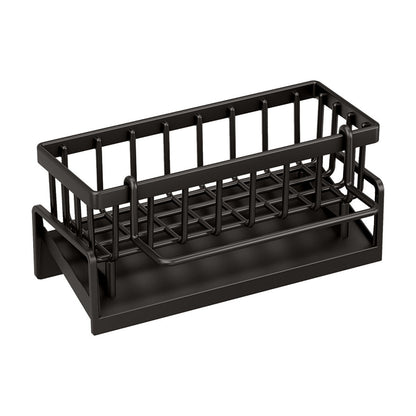 Auto-Draining Kitchen Sink Sponge Caddy & Dishcloth Organizer