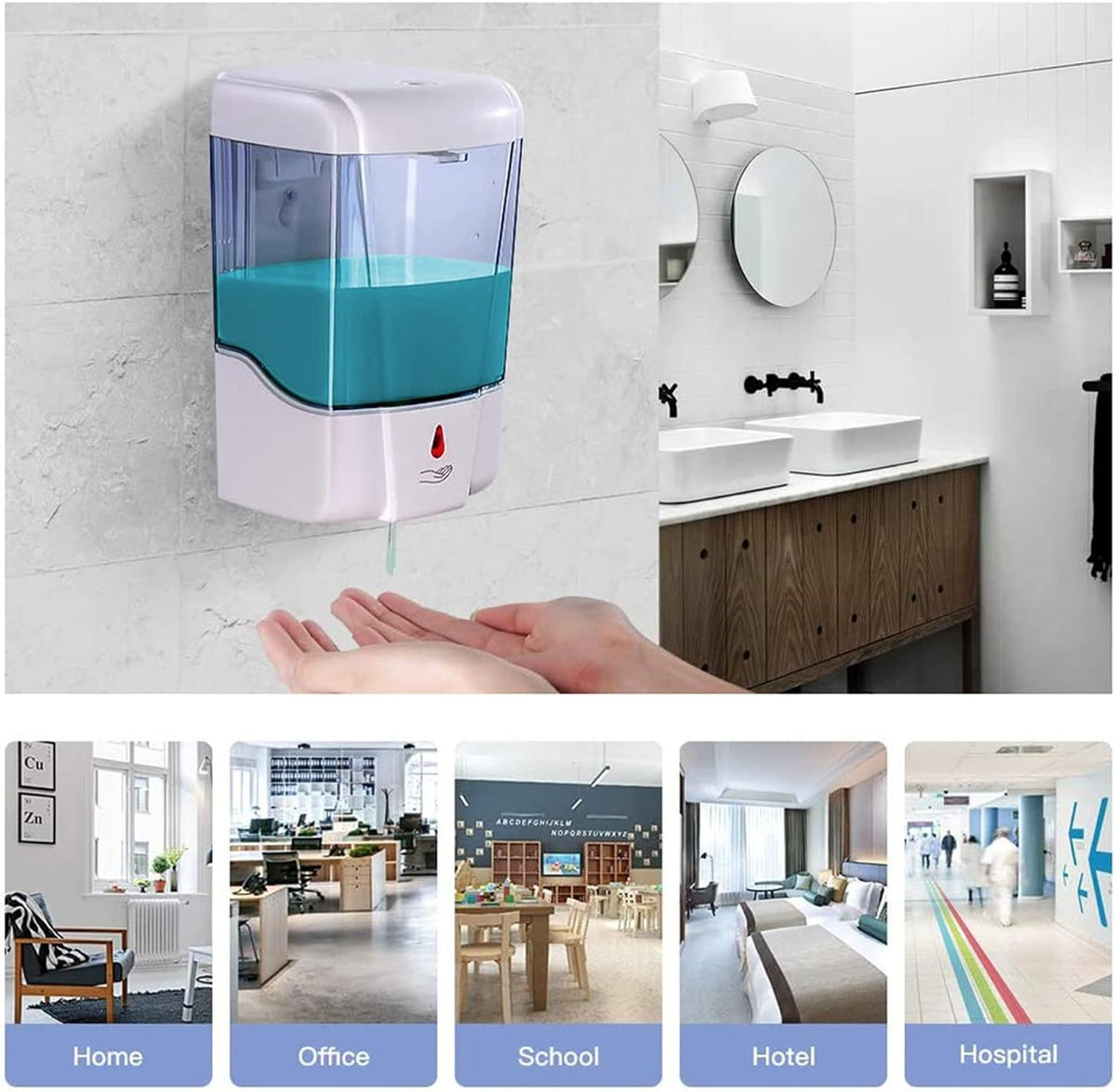 Heavy-Duty 700ml Wall-Mounted Smart Sensor Soap Dispenser