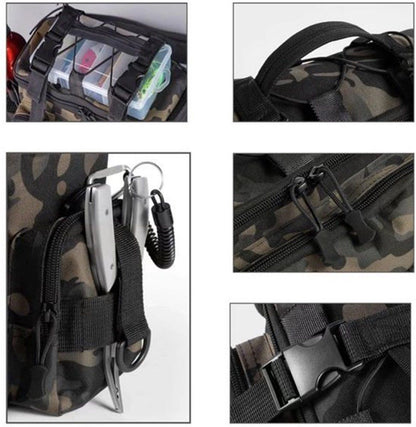 Camouflage Fishing Tackle Carry Bag - 40 × 28 × 20 cm