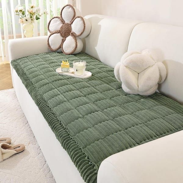 Green Dog Sofa Cover, Washable Anti-Slip Protector