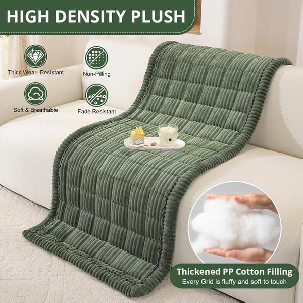 Green Dog Sofa Cover, Washable Anti-Slip Protector