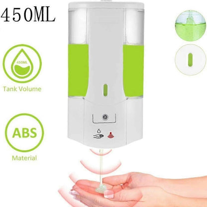 Wall-Mounted 450ml Automatic Touchless Soap & Sanitizer Dispenser