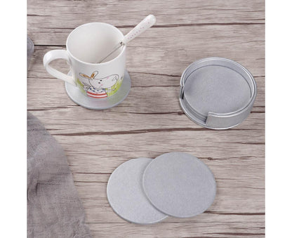 6Pcs Faux Leather Marble Coasters Cup Mat Pad Holder Placemat Dining Table Decor- G